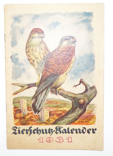 Alter tierschutz kalender 1931 - alter,