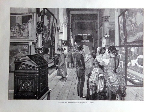 Stampa del 1884 galleria dei - galleria,