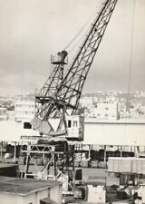 B1 - Foto Photo Fotografia Anni 60 -  Gru Porto scarico merci