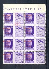 ITALIA 1944 MI# 644 (8x) -VARIETÀ --SOVRASTAMPA SPOSTATA ** VF -- @ 8