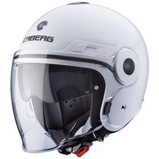 Casco jet Caberg Uptown bianco casco moto scooter con visiera parasole