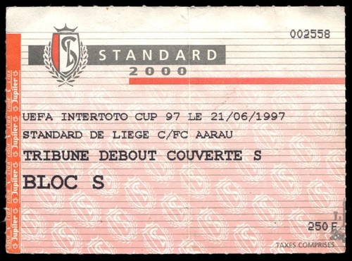 Ticket 1997 standard liege - standard,