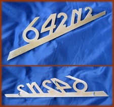 FIAT AUTOCARRO 642 N2 - SCRITTA IN ALLUMINIO LOGO BADGE
