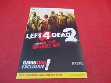 Left 4 Dead 2 Xbox 360 GameStop Exclusive Promo Pre-Order Card *not working*