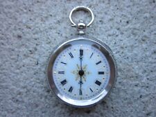 OROLOGIO DA TASCA A CHIAVE CHIAVETTA CASSA ARGENTO 0,935 CIPOLLA TASCHINO DONNA