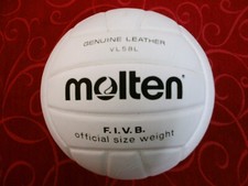 pallone volley in pelle bianca MOLTEN VL58L