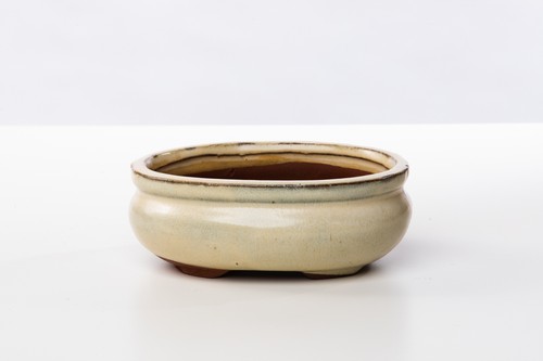 Vaso bonsai smaltato ovale - , cm
