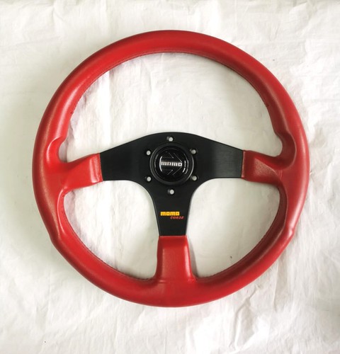 Momo corse red steering - steering, wheel