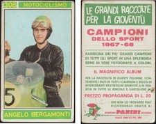 CAMPIONI DELLO SPORT 1967/68 PANINI - 308 ANGELO BERGAMONT - MOTOCICLISMO