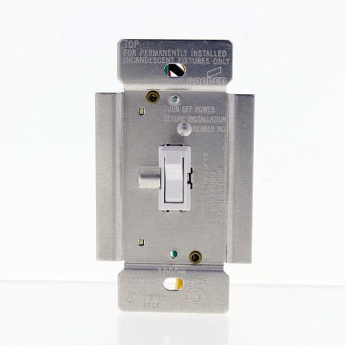 Dimmer levetta cooper bianco - dimmer, a