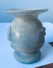 Vaso miniatura azzurro Scavo Seguso Vetri D'arte vetro iridescente Murano 1950