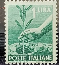 Francobollo 1 Lira Poste