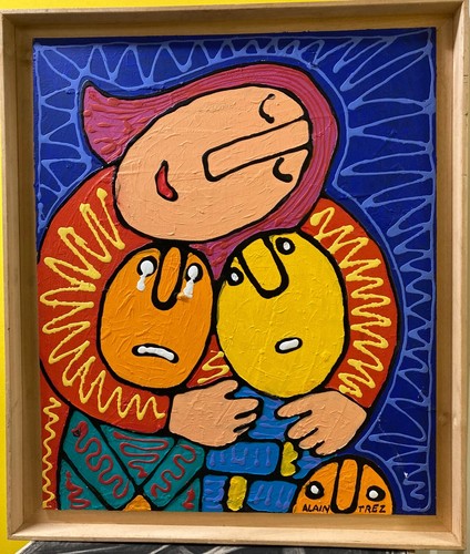 Alain trez huile sur panneau - trez,