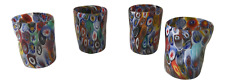 Set 4 tazze bicchieri acqua ACQUA "GOTO" murrisa in VETRO di MURANO rara made 