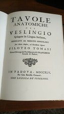Tavole Anatomiche del Veslingo 1745 1970 anastatica A. Forni Bologna