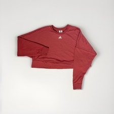 Adidas Aeroready Felpa Crop Oversize rosa malva/terracotta Tg L (44/46)