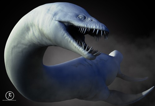 Printed elasmosaurus - 3d,