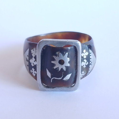 Anello antico corno vittoriano - antico,