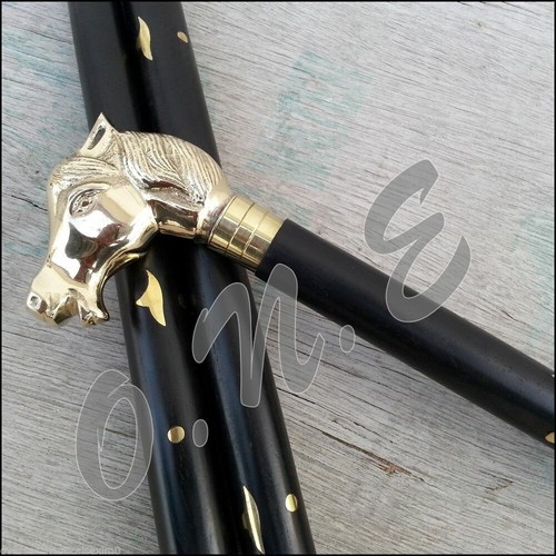 Antico ottone cavallo - , testa