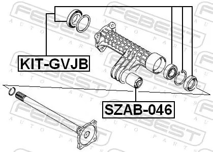 Cuscinetto semiasse kit gvjb - cuscinetto,