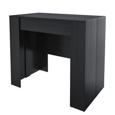 Tavolo consolle allungabile nero 10 posti economico salvaspazio multiposizione