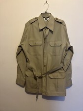 Giacca camicia vintage anni 60 Woolrich cintura Bush safari/militare M cotone/poliestere cargo