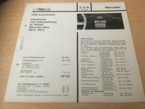 Mercedes 180 accordo z71 a - 180, b,