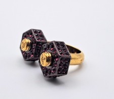 Anello vintage esagonale