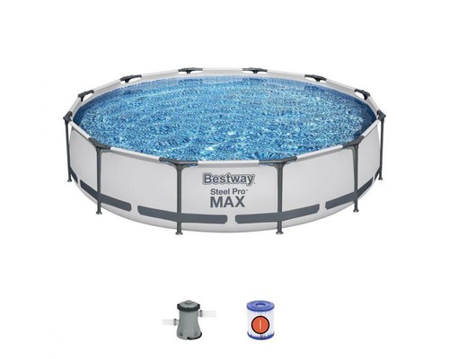 Set piscina fuoriterra rotonda