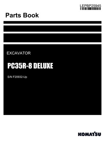 Komatsu pc35r deluxe manuale - pc35r-8,
