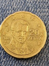 Moneta da 20 centesimi 2002 Grecia Lepta
