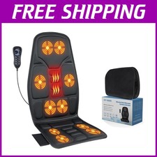Cuscino Massaggio Schiena Riscaldato Portatile con 10 Motori Vibranti - Relax Anytime