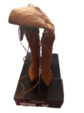 Stivale camoscio in pelle over knee taglia 35