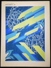 1930,PRISMI POCHOIR ORIGINALI ÉMILE-ALAIN SÊGUY RARI ART NOUVEAU COLORATI A MANO U9Q