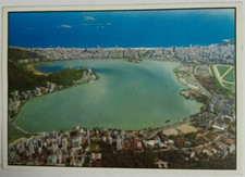 Cartolina d'epoca Rio de Janeiro Lagoa Rodrigo de Freitas 10x15cm Non Viaggiata
