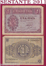 SPAIN / SPAGNA - 1  PESETA  1937   -  P  104    -   MB / F
