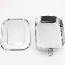  2 Pezzi Lunch Box in Acciaio