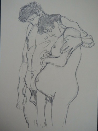 Disegno matita coppia - disegno,