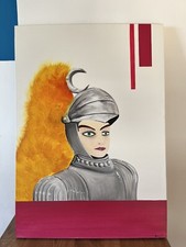 Quadro  cavaliere su cavallo