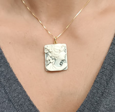 Collana donna cammeo pendente