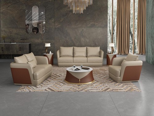 Divano design pelle set - in,