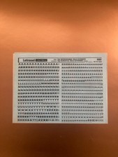 LETRASET 682 MICROGRAMMA BOLD EXTENTED 12 pt transfer lettere da grattugia NUOVO