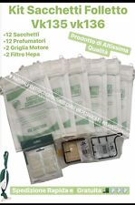 SACCHETTI FOLLETTO vk 135 136 kit 12 sacchetti 12 profumi 4 filtri I MIGLIORI
