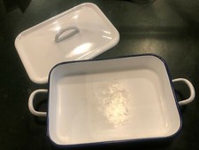 ANTICA BACINELLA CONTENITORE PER SIRINGHE FARMACIA BASSANO IN METALLO SMALTATO 