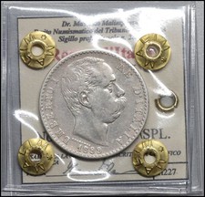 Regno d'italia Umberto I 2 Lire 1899 Non Comune BBSPL monete italiane Sigillata