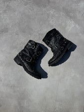 Stivali biker vintage pelle