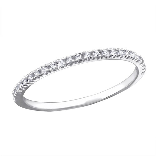 Anello stretto con - , pietre