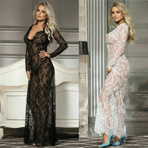 Negligee lungo pizzo sexy - lungo,
