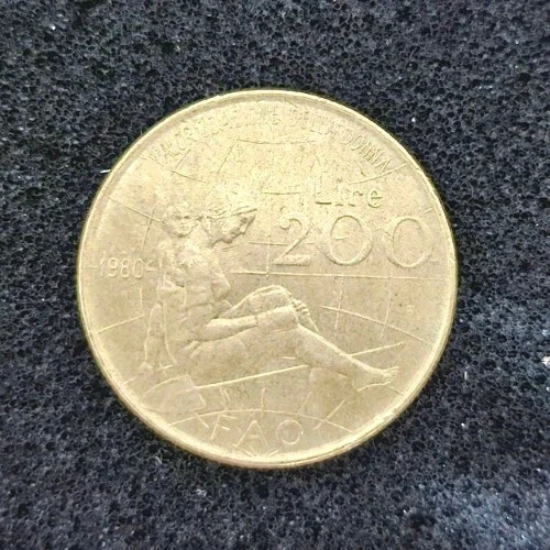 1980 italia 200 lire - italia, coin