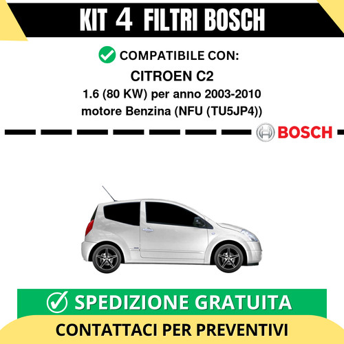 Kit bosch filtri tagliando - kit, 4